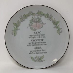 Wedding Keepsake 1976 Porcelain Plate Gift Collectible Designers Collection WWA
